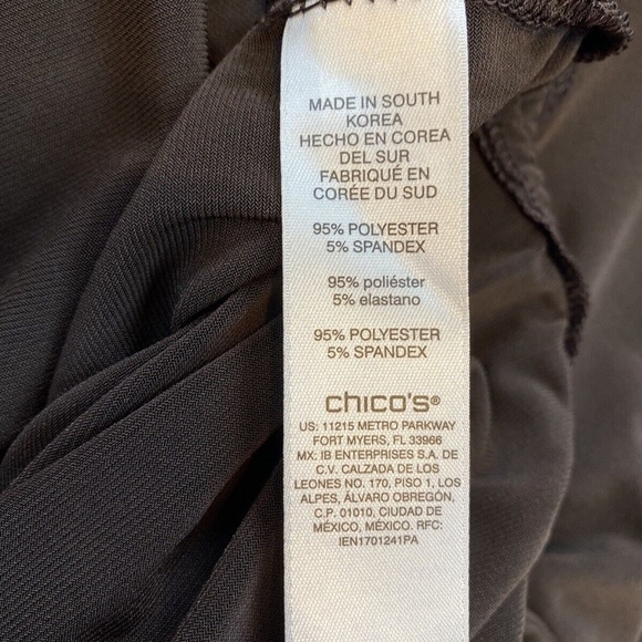 Chicos Women's Size 3 Short Sleeve Brown Blouse Shirt Shirred Side NWT $46.95 - Picture 8 of 14